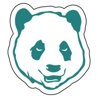 Sexy Panda Sticker (Turquoise)